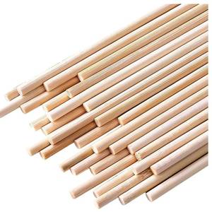 lot 8019 image: HOPELF 25pcs Bamboo Dowel Rod Assortment - 14 x 17.5 Inch, Wooden Sticks for DIY Crafts