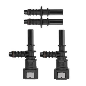 lot 8023 image: SG Store 2 Sets 7.89 ID6 Elbow Fuel Line Hose Quick Release Tee Fitting Female Connector with Straight Male Connector Suitable for Automotive Fuel Pipe