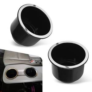 lot 8445 image: Zikefest 2PCS Cup Holder Insert, Plastic Couch Cup Holder Insert, Large Capacity Universal Drink Holder Replacement Accessories, Suitable for 3.74 to 4.1 Cup Base (Black)