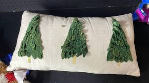 lot 10335 image: Evergreen Trees Decorative Throw Pillow