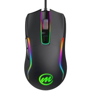 lot 10366 image: memzuoix Wired Gaming Mouse with RGB - 6 Adjustable DPI up to 12800, 6 Buttons, 12 Lighting Modes, Ergonomic Design with Anti-Slip Rubber Wheel, 5.6ft Braided Cable for PCMacWindows - Black