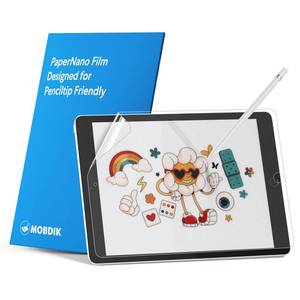 lot 10383 image: MOBDIK 2 Pack Paperfeel Screen Protector Compatible with iPad 6th5th Generation 9.7 inch, Crafted for Natural Writing, Anti Glare with Easy Installation Kit, Compatible with iPad 9.7&iPad Pro 9.7