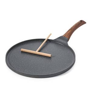 lot 11889 image: SENSARTE Nonstick Crepe Pan, Swiss Granite Coating Dosa Pan Pancake Flat Skillet Tawa Griddle 12-Inch with Stay-Cool Handle, Induction Compatible