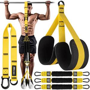 lot 11891 image: HOXWC Pull Up Assistance Bands, Adjustable Heavy Duty Resistance Band for Pull Up, 3 Pull Up Bands, Comfortable Fabric FeetKnee Rest, Assistance Bands for Pull-Up, Home Fitness, Body Stretching