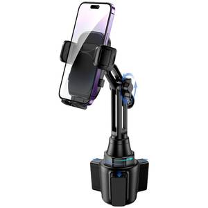 lot 11957 image: bokilino Cup Phone Mount for Car, Upgraded Version Universal Cup Phone Cradle Holder with Long and Adjustable Neck, Friendly Compatible with Cell Phone iPhone, Samsung, Google and All Smartphones