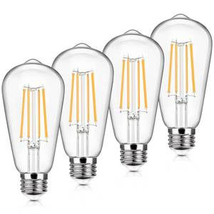 lot 11962 image: 3-Pack Vintage LED Edison Bulbs 100W Equivalent 1400LM High Brightness 8W ST58 LED Filament Light Bulbs 3000K Warm White E26 Medium Base CRI90 Antique Clear Glass for Home Dinning Room, Non-dimmable