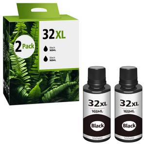lot 12254 image: Topcolor 31 32XL Black Ink Bottles Set Compatible Replacement for HP 31 32XL Compatible for HP Smart-Tank 7301 7602 5101 7001 6001 5103 Ink Refill, Smart-Tank Plus 651 551 455 All-in-One Printer 1P