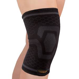 lot 12280 image: Copper Fit Unisex Adult ICE Sleeve, LXL Knit Compression Knee Sleeve Infused with Menthol and CoQ10 for Maximum Recovery, Black, LargeX-Large US