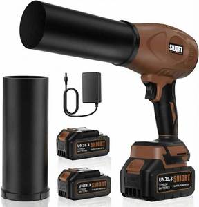 lot 12288 image: SNJORT Leaf Blower Cordless with Battery and Charger, 980,000 RPM, Extended Nozzle, Lightweight Handheld,Blower for Patio Cleaning,Leaves and Dust,Birthday Gifts for Men Dad Husband��Brown��