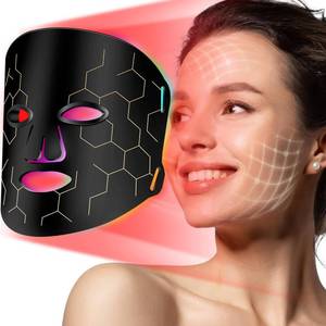 lot 12423 image: RELEXNOW LED Fcae Mask Light Therapy, 8 Modes 288 Beads Red Light Therapy for Face, Portable Remote Timer, 630nm & 850nm Infrared Therapy Mask for Anti-Aging, Skin Rejuvenation at Home