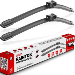 lot 12446 image: RAINTOK 28 24 Windshield Wiper Blades Replacement for Chevy Chevrolet Cruze 2016 2017 2018 2019 2020 2021 Original Factory Quality Front Wipers Blade Set for My Car - (Pack of 2)