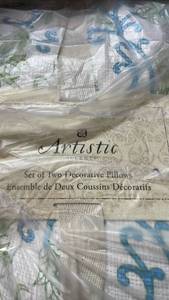lot 13341 image: Artistic Accents Decorative Pillow Set (2)