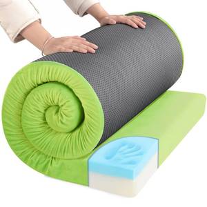 lot 13359 image: HOMBYS Portable Memory Foam Camping Mattress for Outdoor Sleeping, 3 Thick Waterproof Roll Up Camping Mattress Pad Mat for Travel Truck Bed Tent (Green, Small Single-72x24x3)