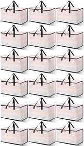 lot 13365 image: NATURELUX Heavy Duty Moving Bags - Extra Large Packing Bags and Storage Totes, Collapsible and Foldable Option for Moving and Storage, Clear, 93 L - 18 Pack