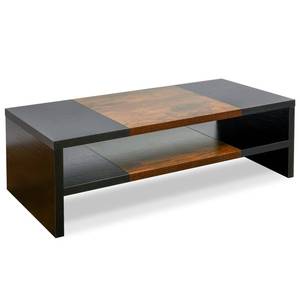 lot 13366 image: TEAMIX 2 Tiers Desktop Monitor Stand Riser 20 Inch Printer Stand with Storage Small TV Riser Laptop Wooden Desk Organizer Shelf Bookshelf (BlackBrown, 2 tiers)