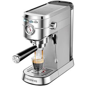 lot 13370 image: CASABREWS CM5418 Espresso Machine 20 Bar, Compact Espresso Maker with Steam Milk Frother, Stainless Steel Coffee Machine with 34oz Removable Water Tank for Cappuccino, Gift for Women or Men, Silver