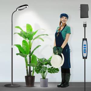 lot 13391 image: Garpsen Grow Lights for Indoor Plants, Full Spectrum LED Plant Light with Stand, 3 Color Modes Floor Grow Lamp with Timer 61216H, 5 Dimmable Levels, 67 Adjustable Height for Large Plants