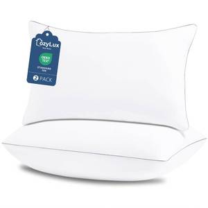 lot 13392 image: CozyLux Pillows Queen Size Set of 2, Hotel Quality Bed Pillows for Sleeping 2 Pack, Cooling Pillows for Side Back and Stomach Sleepers, Down Alternative Luxury Soft Supportive Fluffy Pillows (18x28)