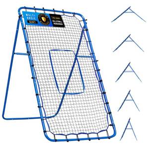 lot 13394 image: 6x4FT Volleyball Rebounder Net Pro, Baseball Softball Rebound Pitch Back Net, Adjustable Angle Lacrosse Bounce Back Practice Equipment, Easy Quick Setup, Ideal for Outdoor and Backyard Training