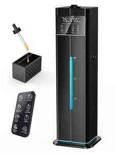 lot 13395 image: Cool Mist Humidifiers for Large Room, Ultrasonic 2.4Gal 9L Quiet Top-Fill, Easy Clean with Essential Oil Tray, 360°Nozzle, 4 Speed, Remote, 60H Runtime, for Baby, Adults, Plants, Home, House, Bedroom