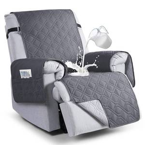lot 13400 image: VANSOFY 100% Waterproof Recliner Chair Covers, Recliner Cover Non-Slip Dog Chair Cover Furniture Protector Washable Slipcover with Pocket, Elastic Straps for Pets, Dogs(Dark Gray, 23.6)