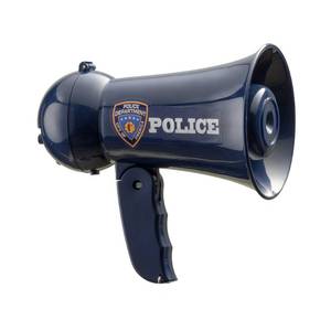 lot 14339 image: Dress Up America Police Officer Megaphone for Kids �� Blue Bullhorn Speaker with Siren Sound �� Pretend Play Toy for Role-Playing and Dress-Up