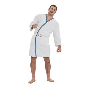 lot 14340 image: Christmas Vacation Cousin Eddie Robe - White Robe and Belt from National Lampoons Christmas Vacation for Halloween Christmas Costume Cosplay Set