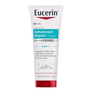 lot 14343 image: Eucerin Advanced Repair Body Cream for Very Dry Skin, Fragrance Free Daily Body Moisturizer, 8 Oz Tube