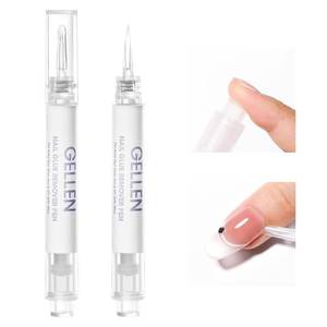 lot 14392 image: Gellen Nail Glue Remover, 2 Pcs Nail Glue Remover for Press on Nails, Non Acetone Gel Glue Off Remover, 10s Quick Remove for Nail Tips Fake Nails Solid Glue Gel