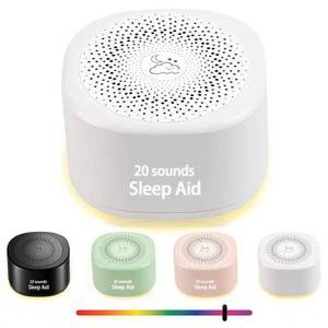 lot 14445 image: Travel White Noise Sound Machine 20 Sounds, Portable Sound Machine for Adults Sleep, Mini Sleep Aid with Adjustable Volume, 3 Timers, Colorful Night Light, Rechargeable for Baby, Home, Registry Gift