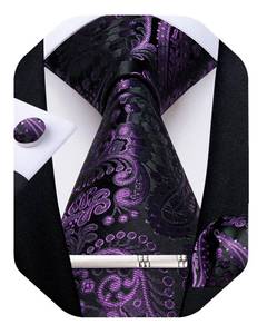 lot 14453 image: Purple Paisley Print tie
