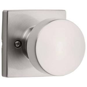 lot 15310 image: Pismo Satin Nickel Square Half-Dummy Flat Door Knob 4pk