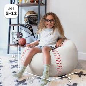 lot 1459 image: Baseball bean bag chair for children