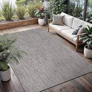 lot 3823 image: True Living Outdoors Dark Gray Area Rug 52x72