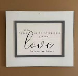 lot 3842 image: Indoor Decor Life Motivational Wall Art