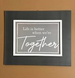 lot 3844 image: Together Quote Wall Sign