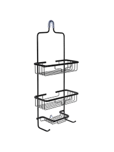 lot 3846 image: Trademark Black Metal Shower Caddy