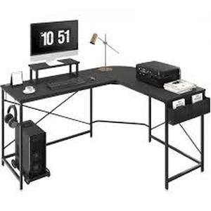 lot 3861 image: Black computer desk