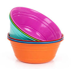 lot 7508 image: Colorful Plastic Party Bowls Set 6Pk