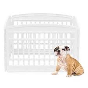 lot 7539 image: IRIS USA 24 White Dog Playpen with Door
