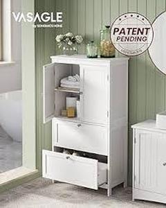 lot 7542 image: Vasagle Bathroom Cabinet BBC551WH01S