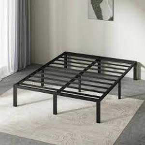 lot 13352 image: King size black metal bed frame