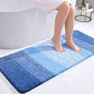 lot 1473 image: OLANLY Bathroom Runner Rugs 47x20, Extra Soft Absorbent Microfiber Bath Rugs, Rubber Backing, Quick Dry, Washable Bath Mats for Bathroom Floor, Tub and Shower, Home Decor Accessories, Light Royal Blue