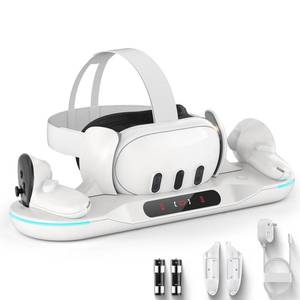 lot 1477 image: Dxldfks Auto-Clamping Charging Dock for Meta Quest 3 and Accessories Controllers