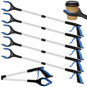 lot 1498 image: Tottist 6 Pack 32 Inch Commercial Trash Grabber for Elderly Assist, Heavy Duty Lightweight Reacher with Ergonomic Handle & Non-Slip Grip, Multi-Use Outdoor Home Garden Cleanup Mobility Aid Tool