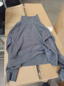 lot 2147 image: Ladies gray quarter zip sweatshirt size XL