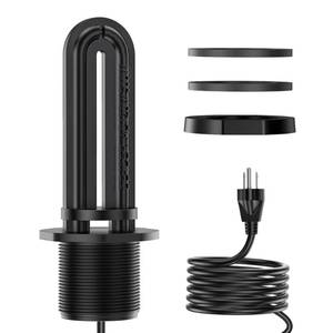 lot 2178 image: Tiflev Utility De-Icer Submergible Cast Aluminum Water Tank Heater Compatible with All 1-12 Threads Rubbermaid Stock Tanks (500W)