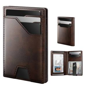 lot 4044 image: typecase Leather Wallet for Men Card Holder Premium Genuine Leather, RFID Blocking, Slim, Minimalist, Front Pocket - 15 Cards Capacity  ID Window  Money Clip (Deep Brown)