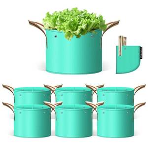 lot 4071 image: SPONDWILD 7 Pcs 20 Gallon Grow Bags, PE Garden Grow Bags for Plants with Branch-Binding Holes and Bottom Drain Holes, Ideal for Vegetables, Strawberries and Flowers