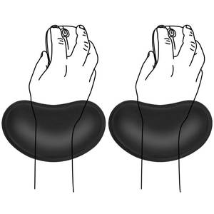 lot 4080 image: JIKIOU 2 Pack Mouse Wrist Rest, Memory Foam Mouse Wrist Rest Pad Support Cushion with Anti-Skid Rubber Base, Ergonomic Pain Relief Mouse Hand Rest for Gaming,Office, Computer,Laptop(Black)
